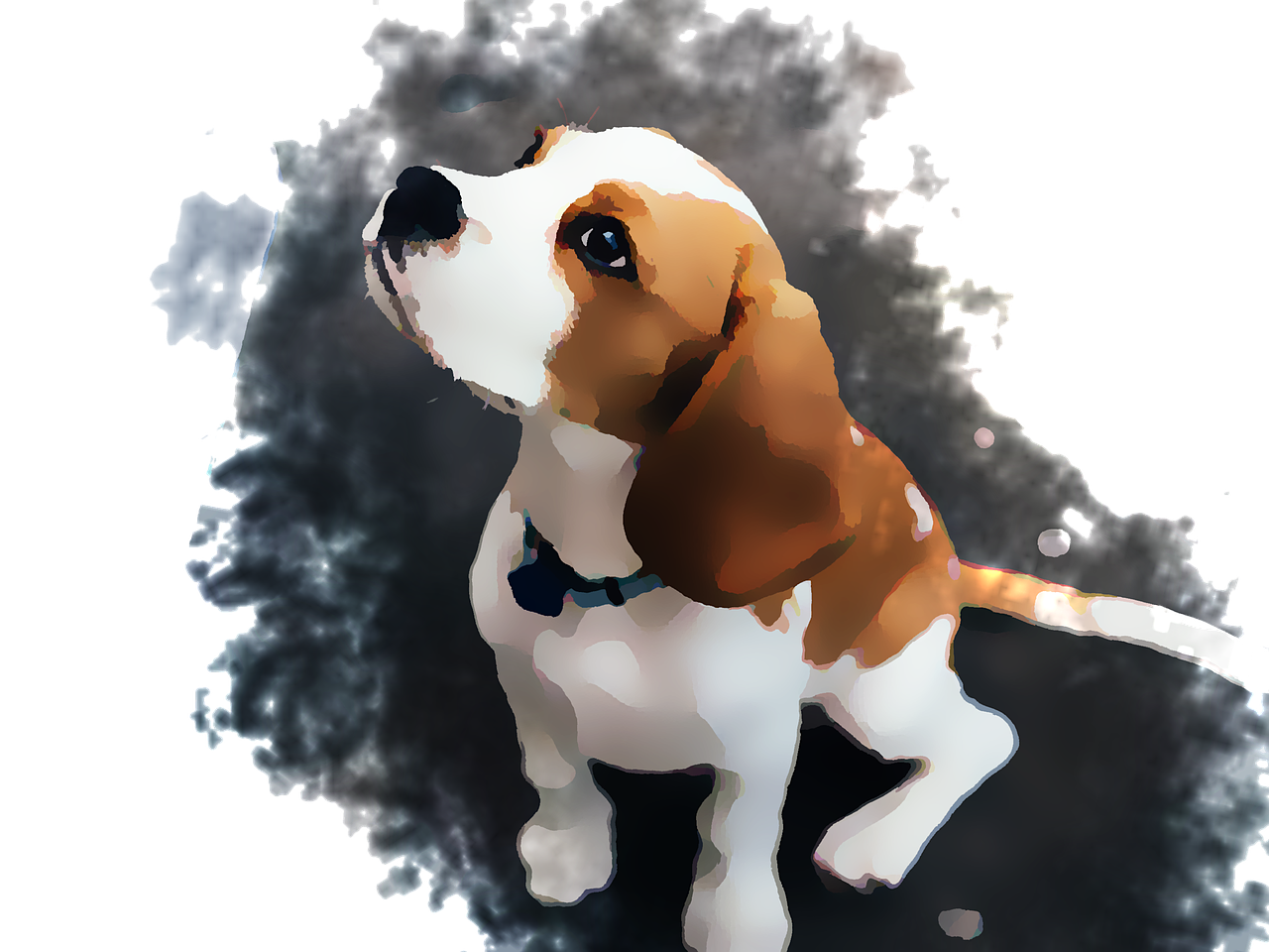 Wildflower Pup — Watercolour Study
